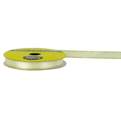 10mm Poly Satin with Metallic Edge Ribbon (available in 8 colours)